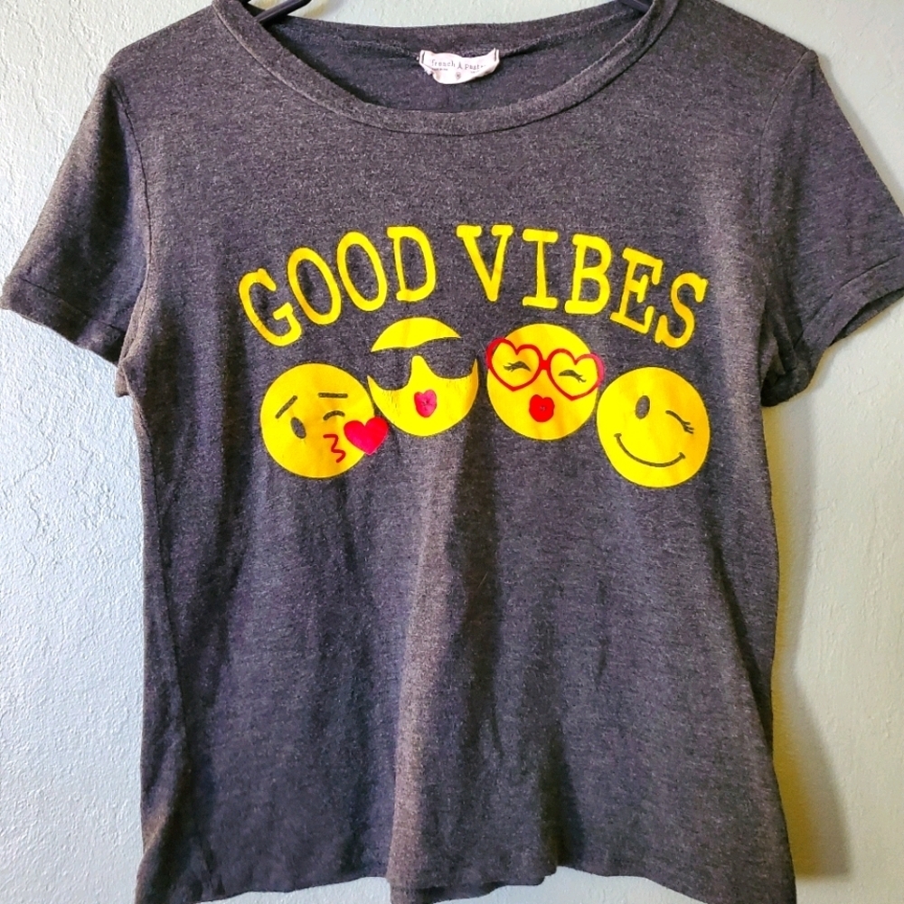 Gray Good Vibes T Shirt